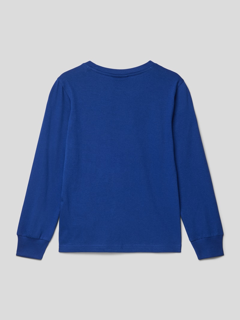 Longsleeve mit Label-Print in royalblau