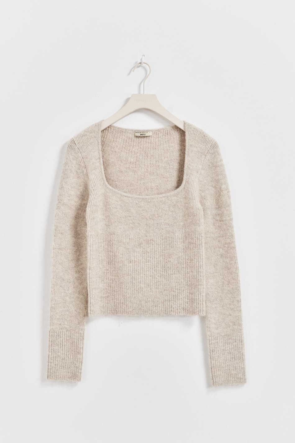 Square neck knit top
