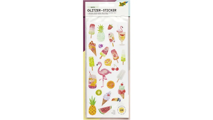 folia Glitzer-Sticker Exotic 10 x 23cm