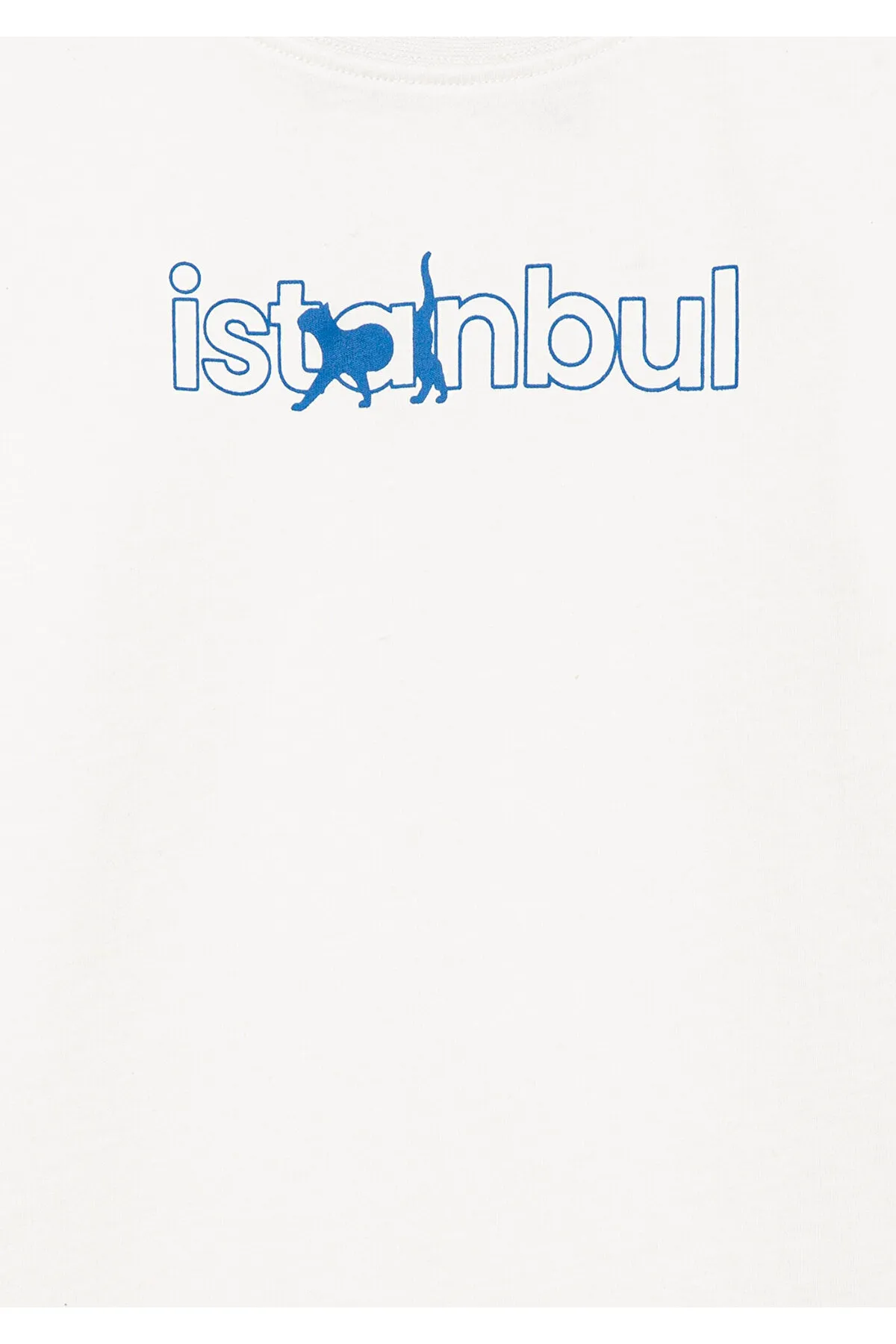 Mavi  Weißes T-Shirt mit Istanbul-Aufdruck, normale Passform / normale Passform7610195-70057