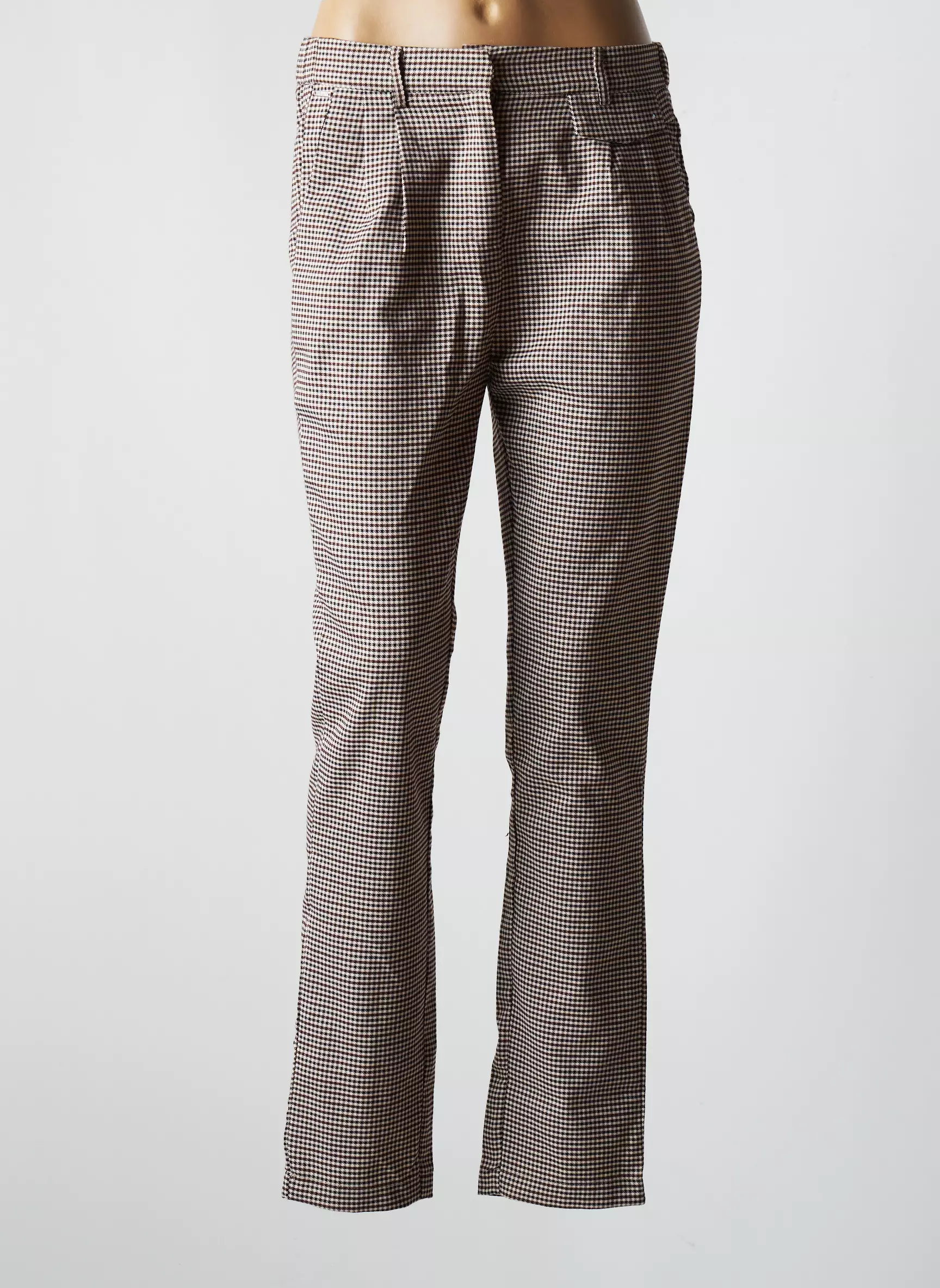 Deeluxe Pantalons Droits Femme couleur marron