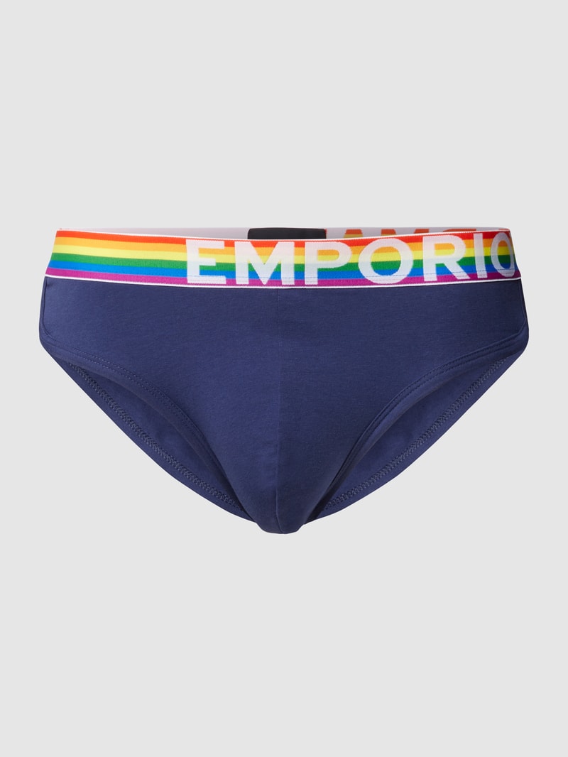 Slip mit Logo-Bund in dunkelblau