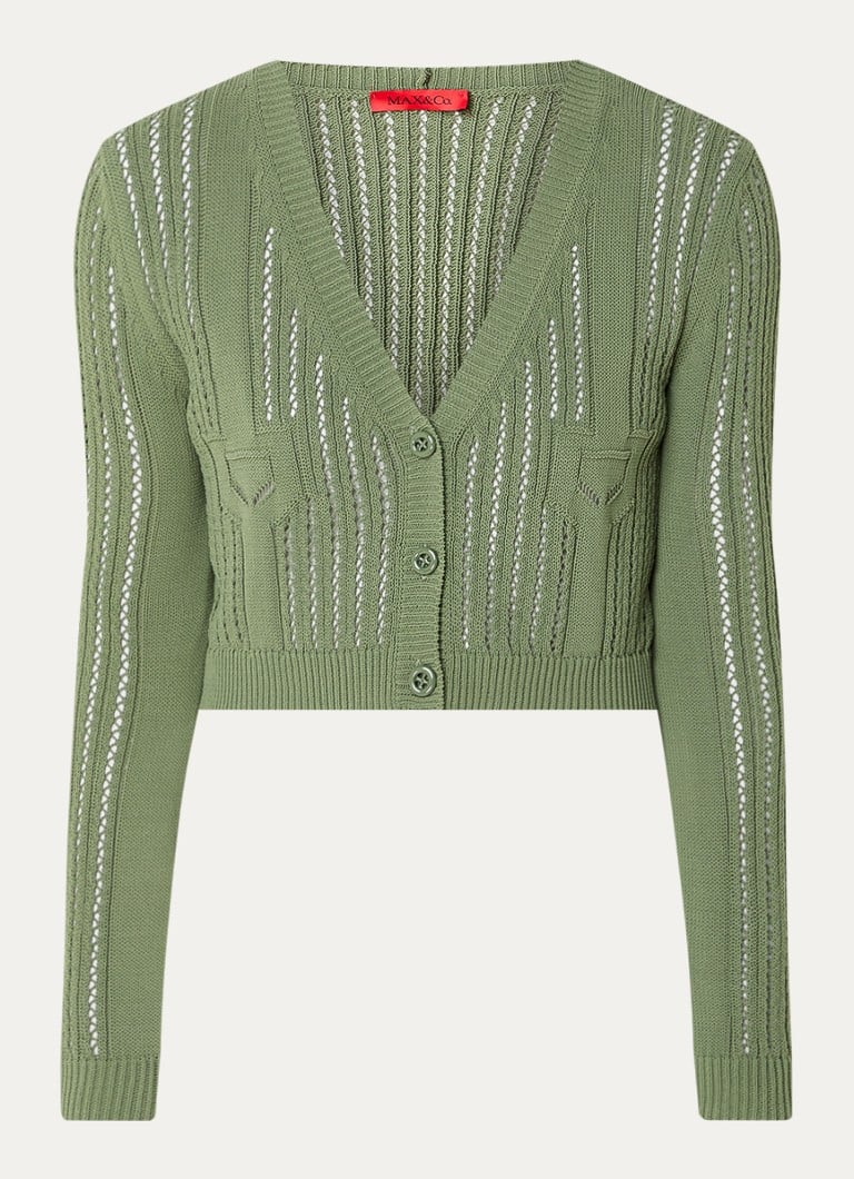 Cardigan gros Nello cu model ajurat de la Max & Co.