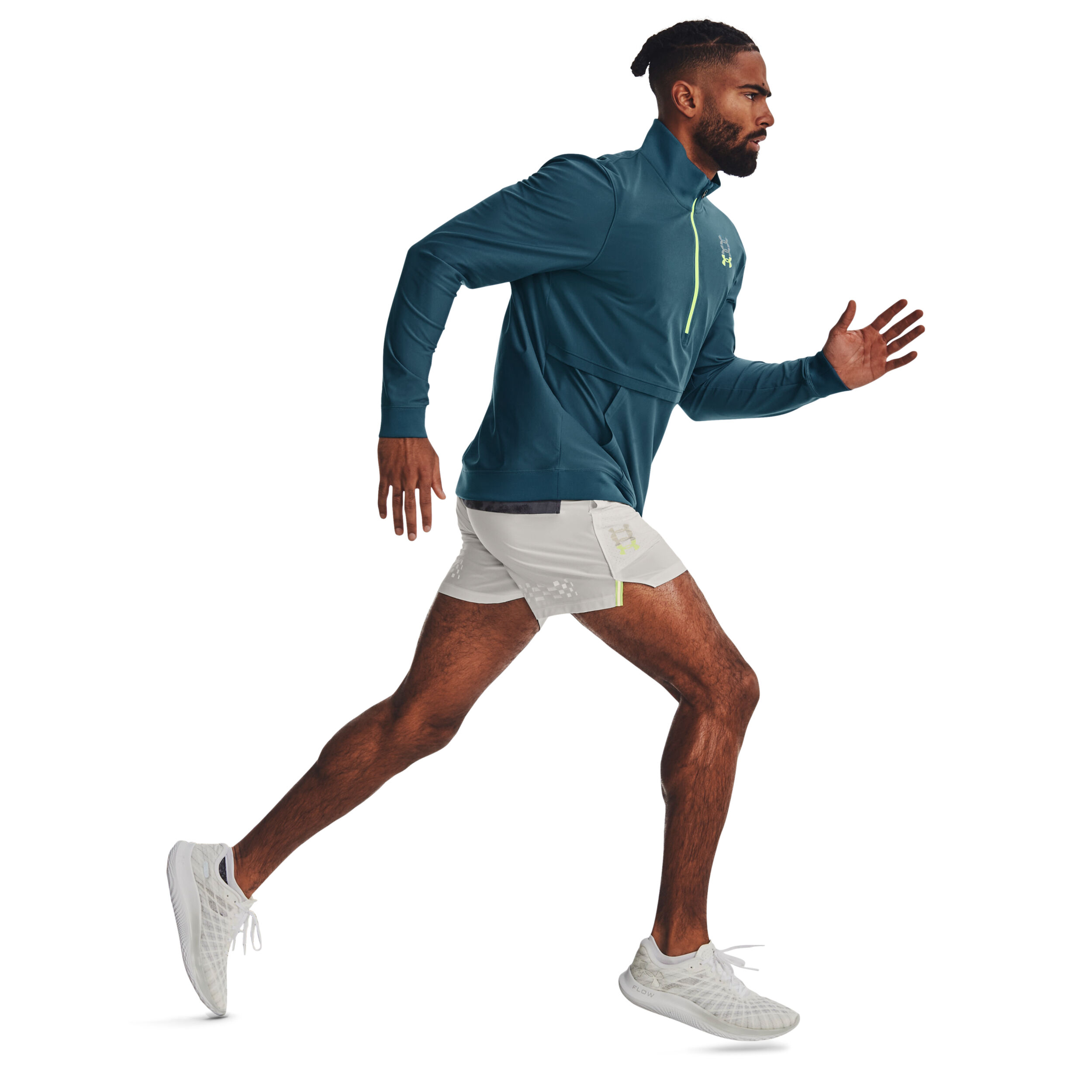 Run Anywhere Shorts Herren - Grau, Grün