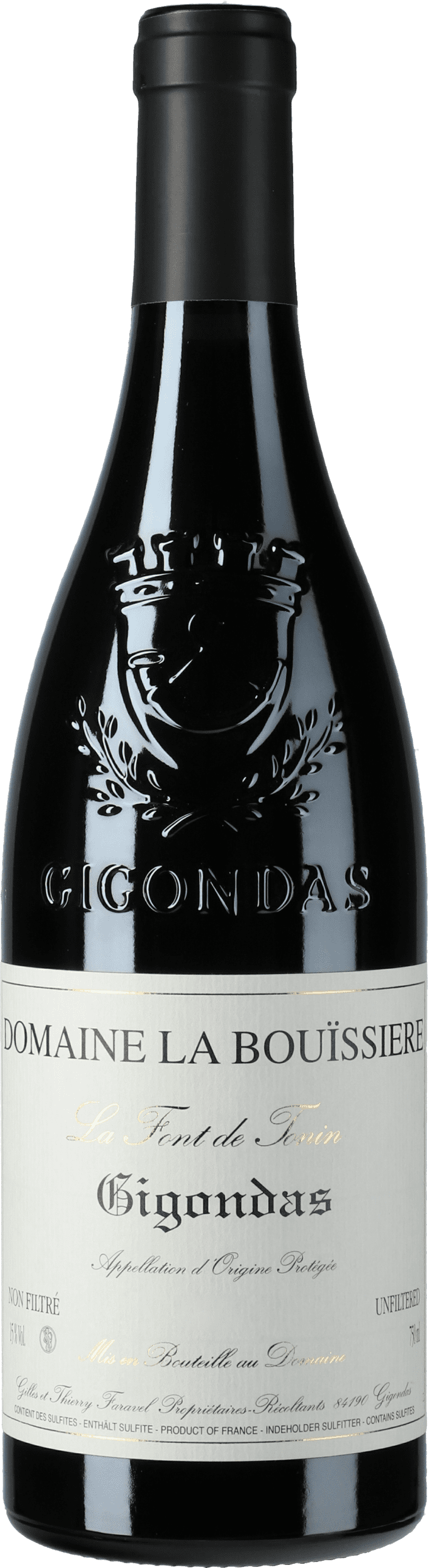 Domaine La Bouissiere: Gigondas Cuvee Prestige La Font de Tonin 2021