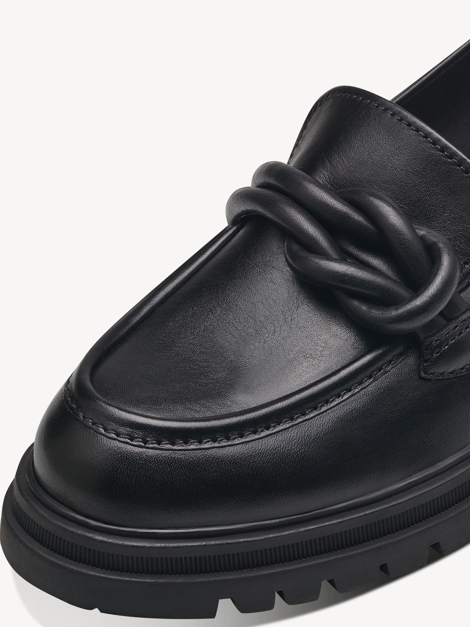 Slipper en cuir - noir