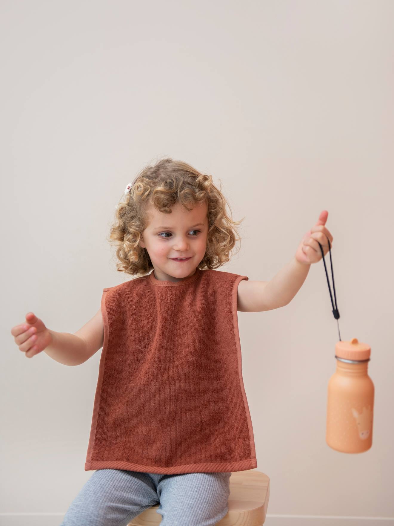 Lot de 2 bavoirs XL TRIXIE en coton bio rose