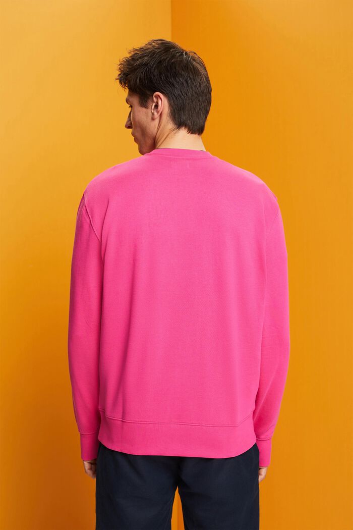Rundhals-Sweatshirt mit Print, 100 % Baumwolle