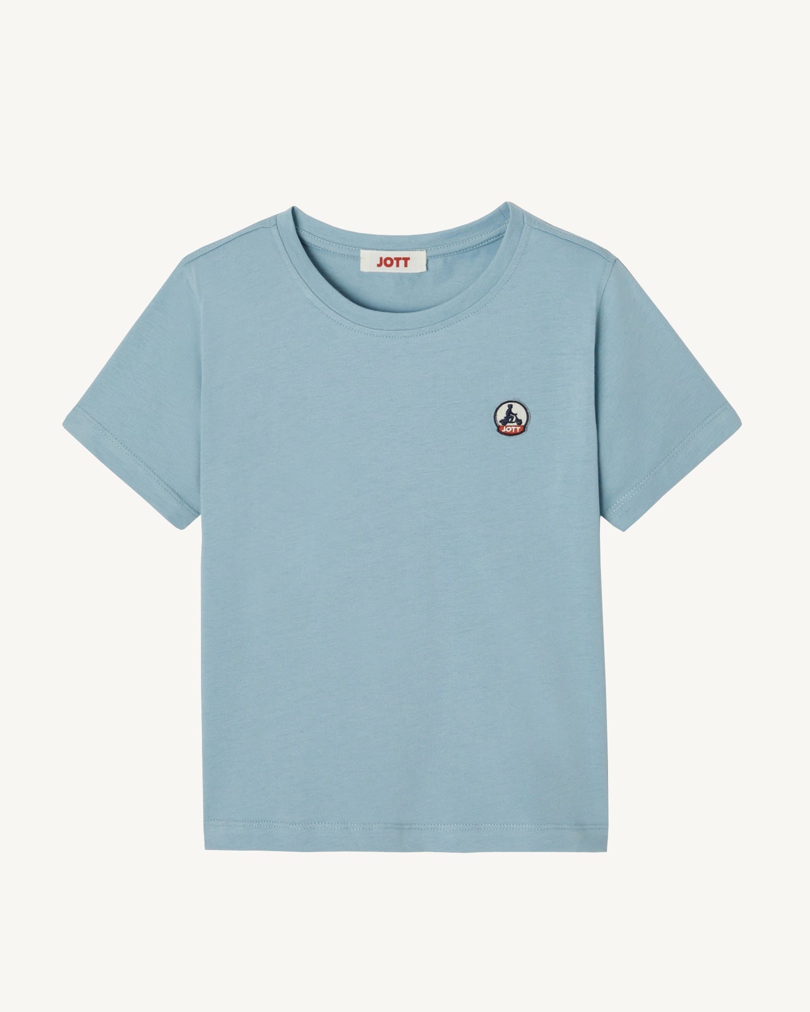T-shirt enfant en coton biologique col rond Iceberg bleu Rio