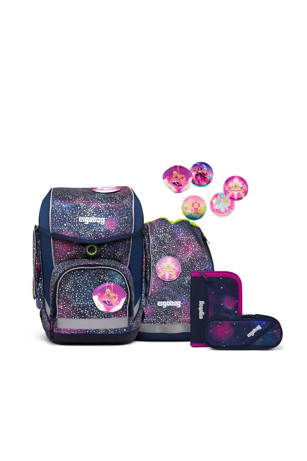 Ergobag  Schulranzen cubo Set Super Reflex Glow