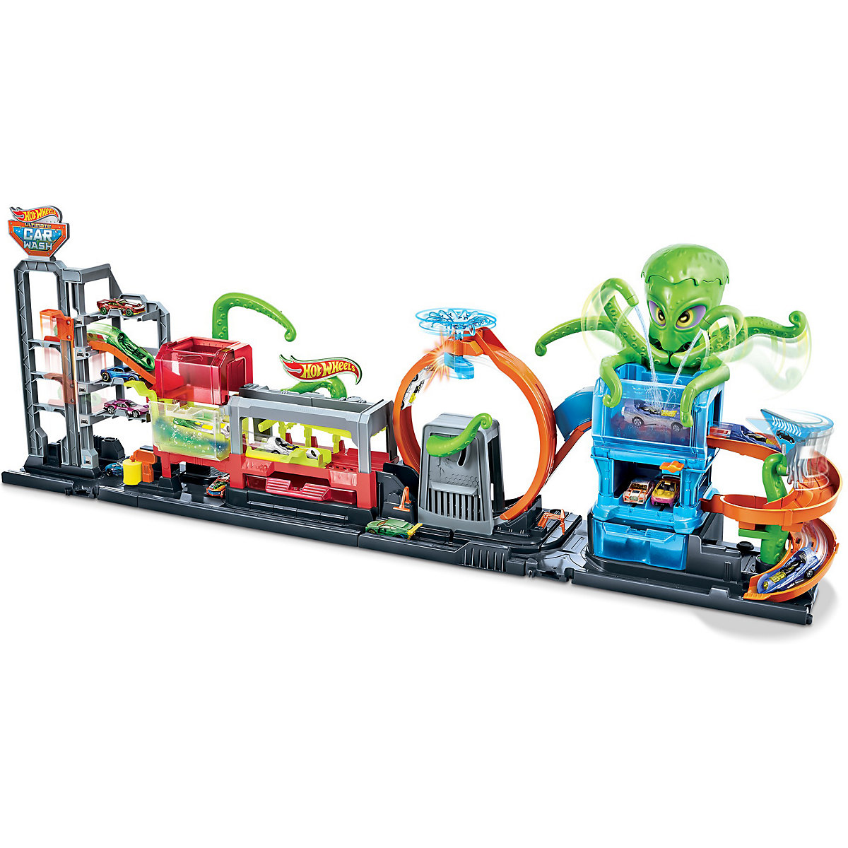 Hot Wheels City Color Reveal Autowaschanlage, inkl. 1 Farbwechsel-Spielzeugauto