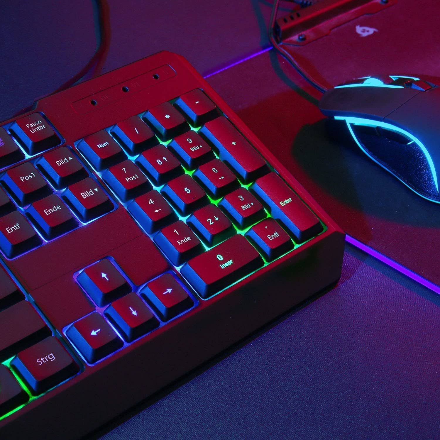 KLIM Chroma wireless Gaming, hintergrundbeleuchtete Tasten, Anti Ghosting Gaming-Tastatur (ergonomisches, wasserfestes und langlebiges Gaming Keyboard, Deutsche Tastenbelegung)