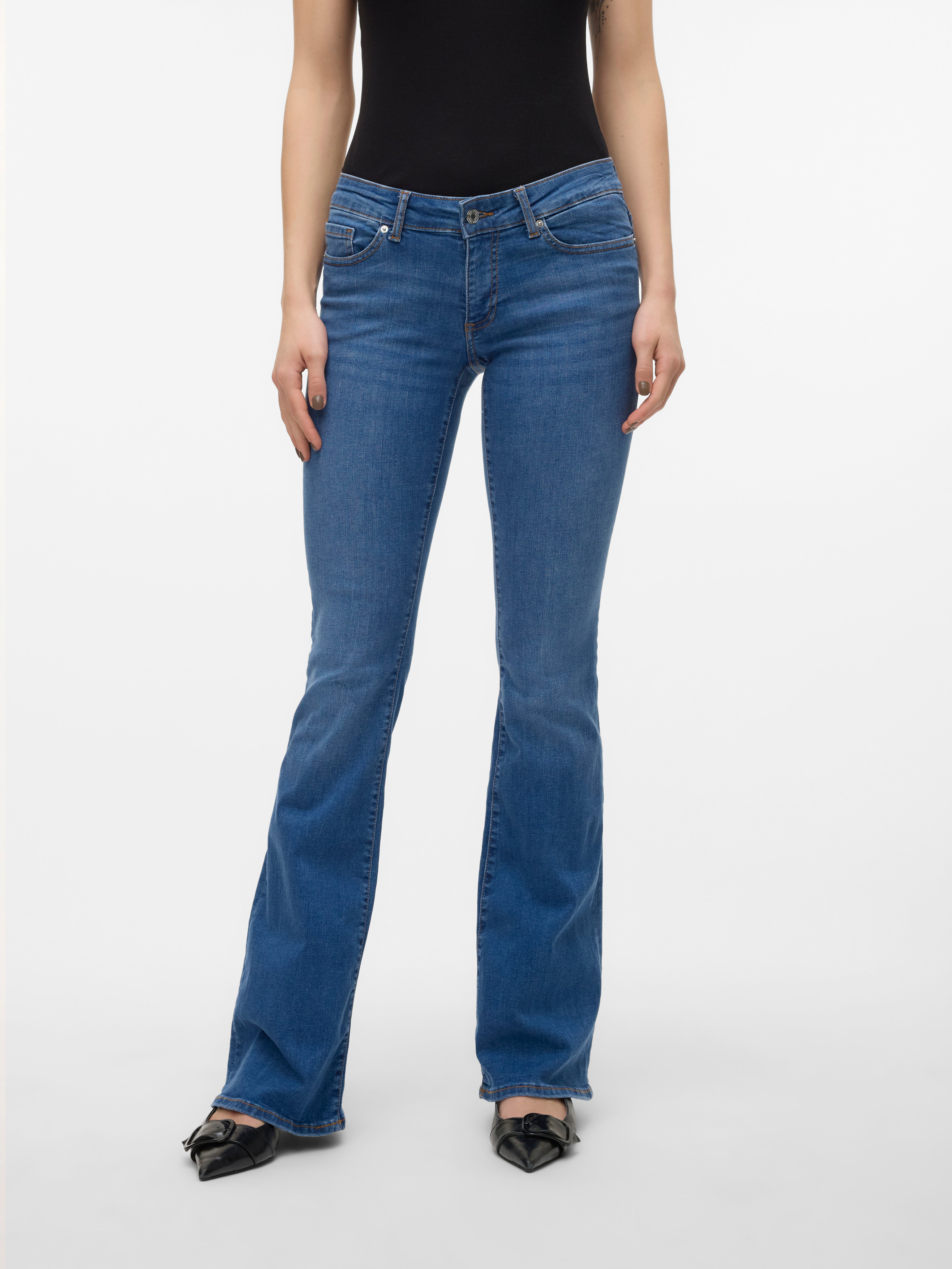 VMSIGI Niedrige Taille Ausgestellt Jeans
