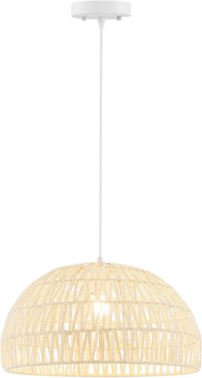 Costway COSTWAY Pendelleuchte Papier, Boho Lampe Hängend Rustikal