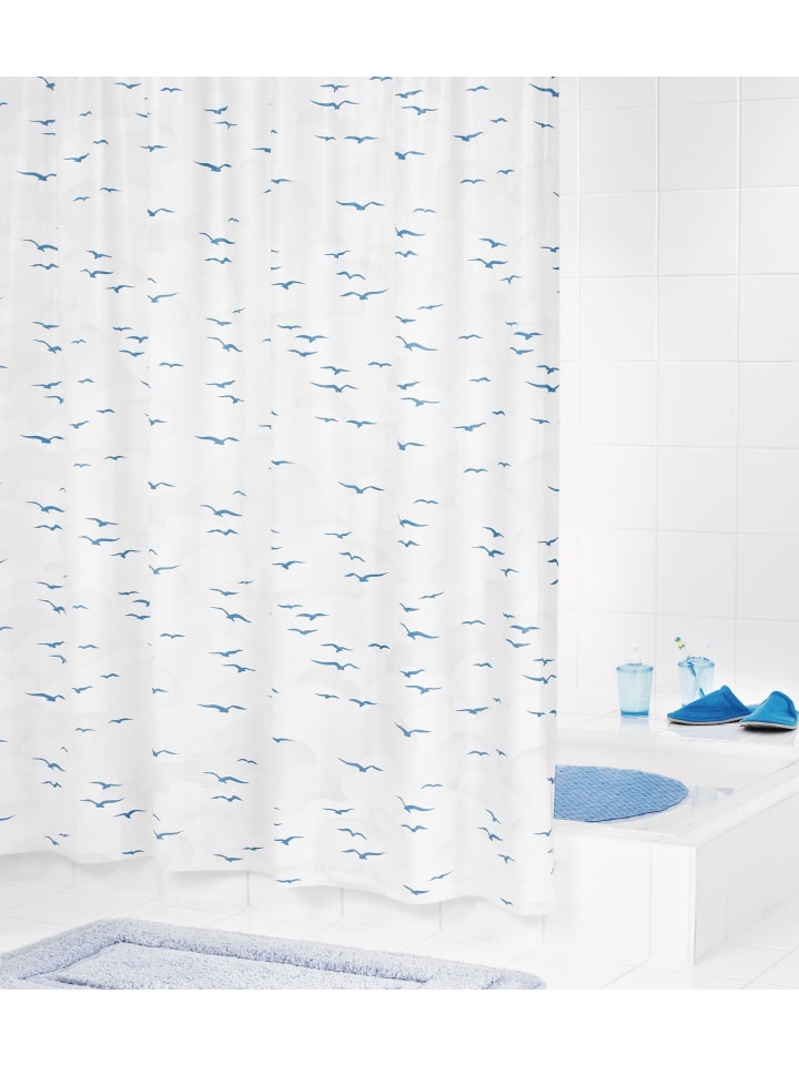 RIDDER Duschvorhang Folie Sylt blau günstig kaufen