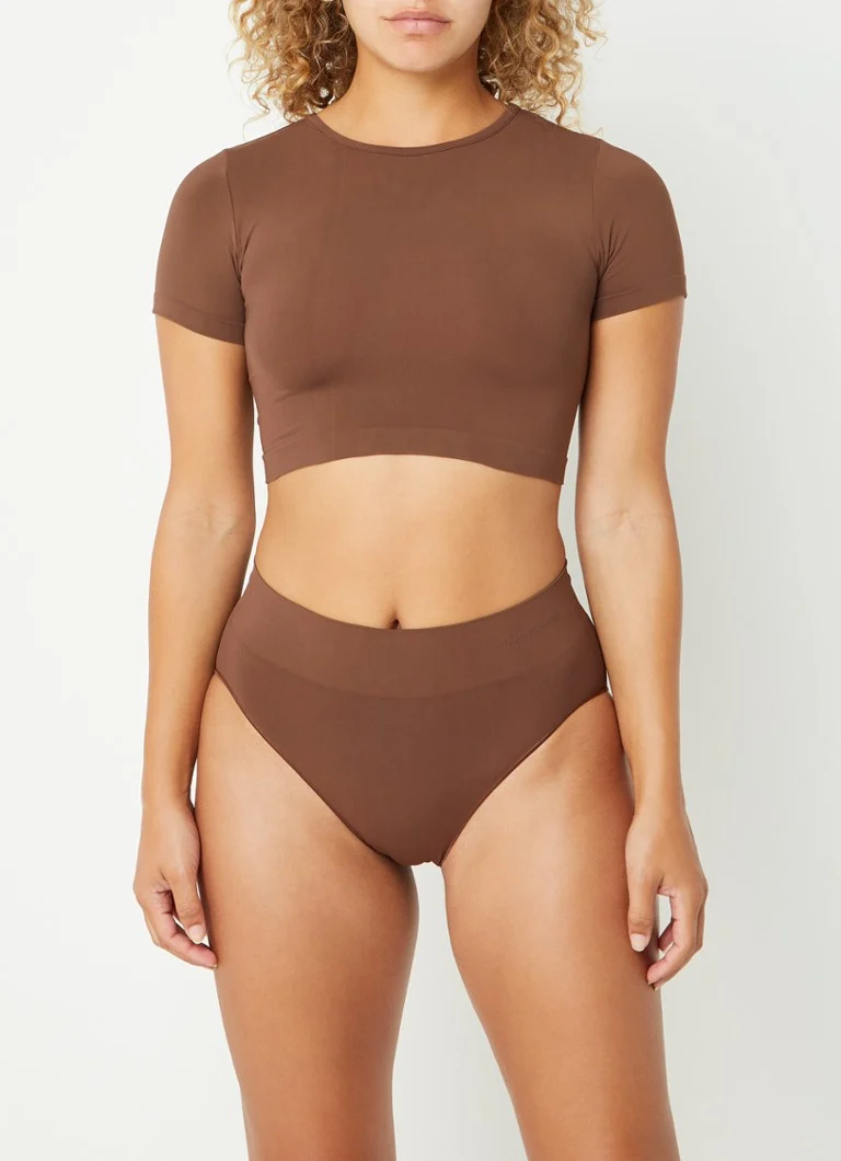 Organic Basics  Crop top met stretch