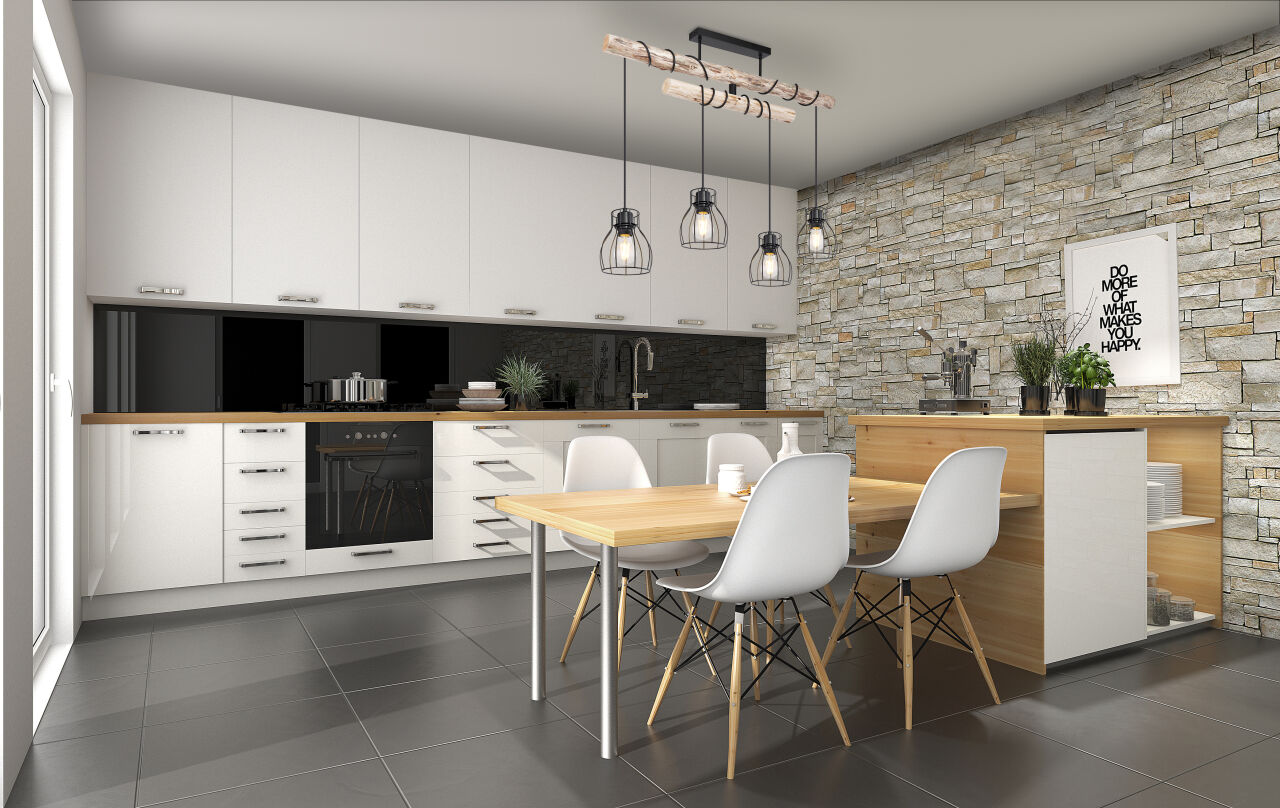 Globo Lighting - MINA - Deckenleuchte Metall schwarz matt, 4x E27