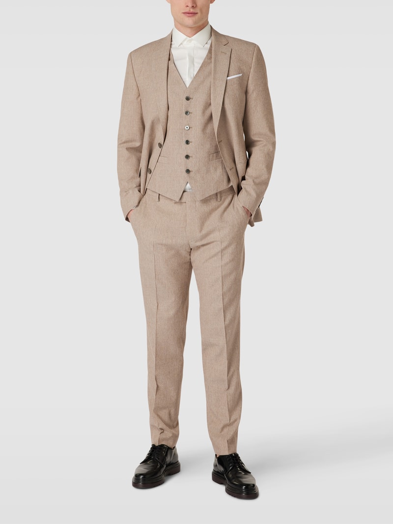 Weste mit Webstruktur Modell 'Wackno' in beige