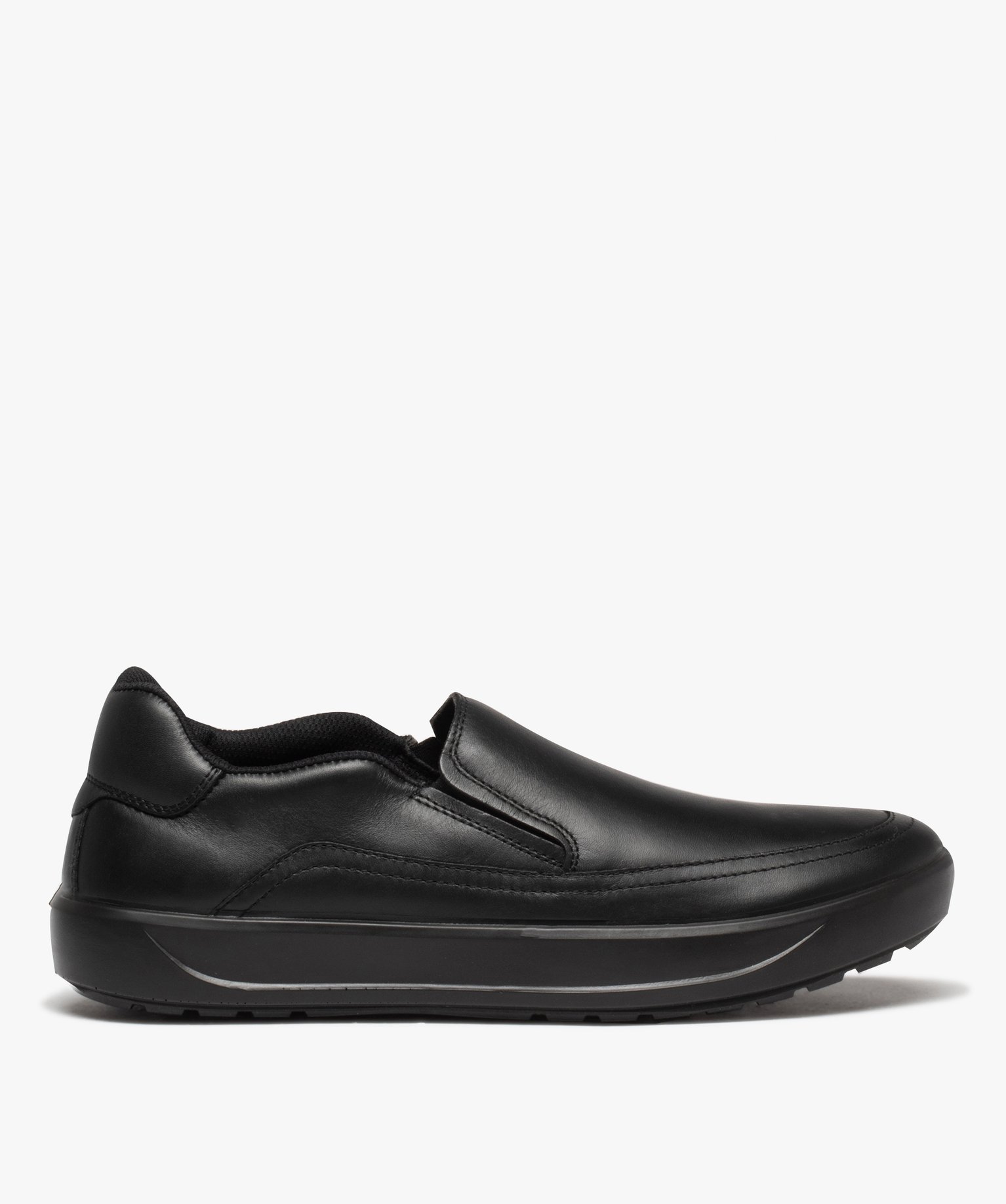 Mocassins homme unis confort et dessus mate noir | GEMO