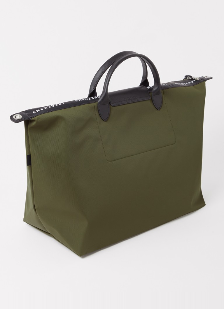 Geantă de voiaj Longchamp Le Pliage Energy cu detalii din piele.