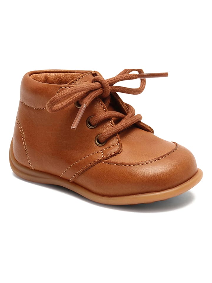 bisgaard Leder-Lauflernschuhe in Cognac günstig kaufen