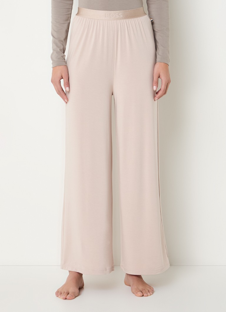 Pantaloni de pijama HUGO BOSS Bea cu curea cu logo