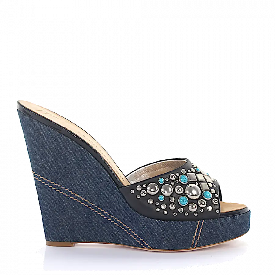 Giuseppe Zanotti - Plateausandalen - blau