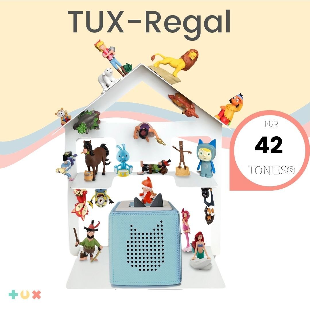 TUX Wandregal TUX-Regal passend für Toniebox für über 42 Tonies 