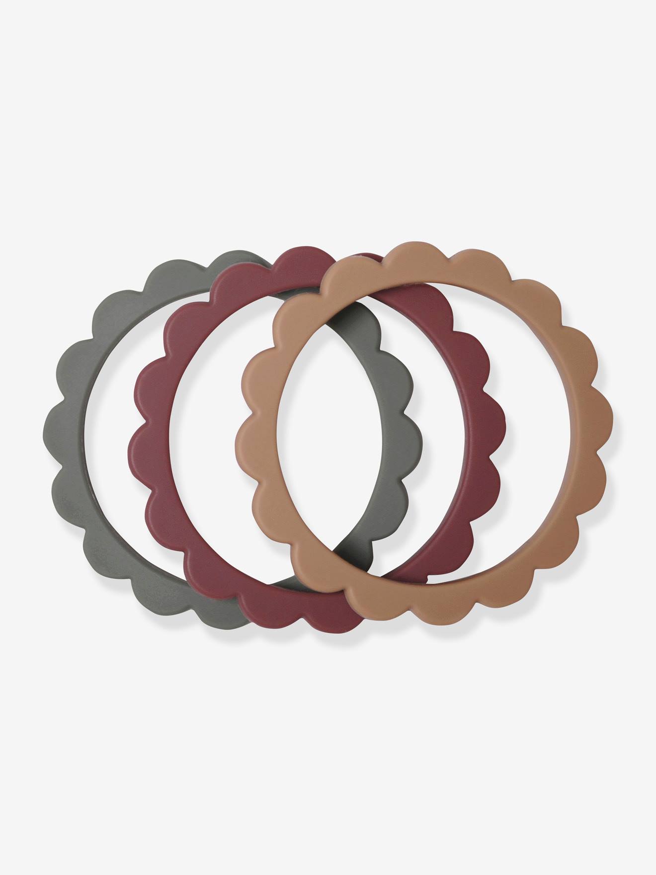Mushie 3er-Pack Zahnungshilfe-Armbänder Blume MUSHIE - blau