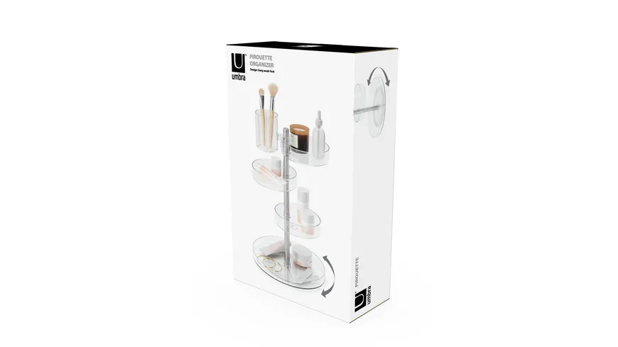 umbra Kosmetik Organizer Pirouette transparent/nickel