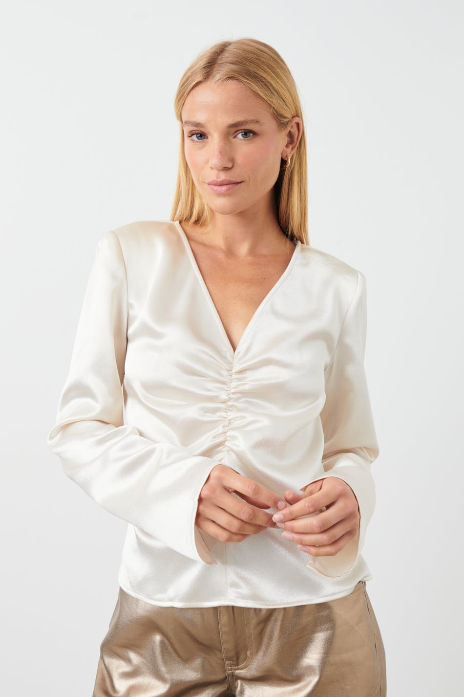 Satin fitted top