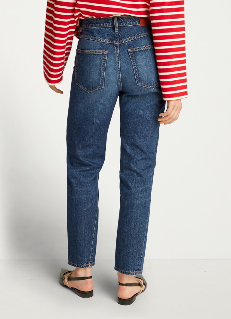 Calça jeans Tommy Hilfiger de cintura alta e corte reto com bolsos laterais.