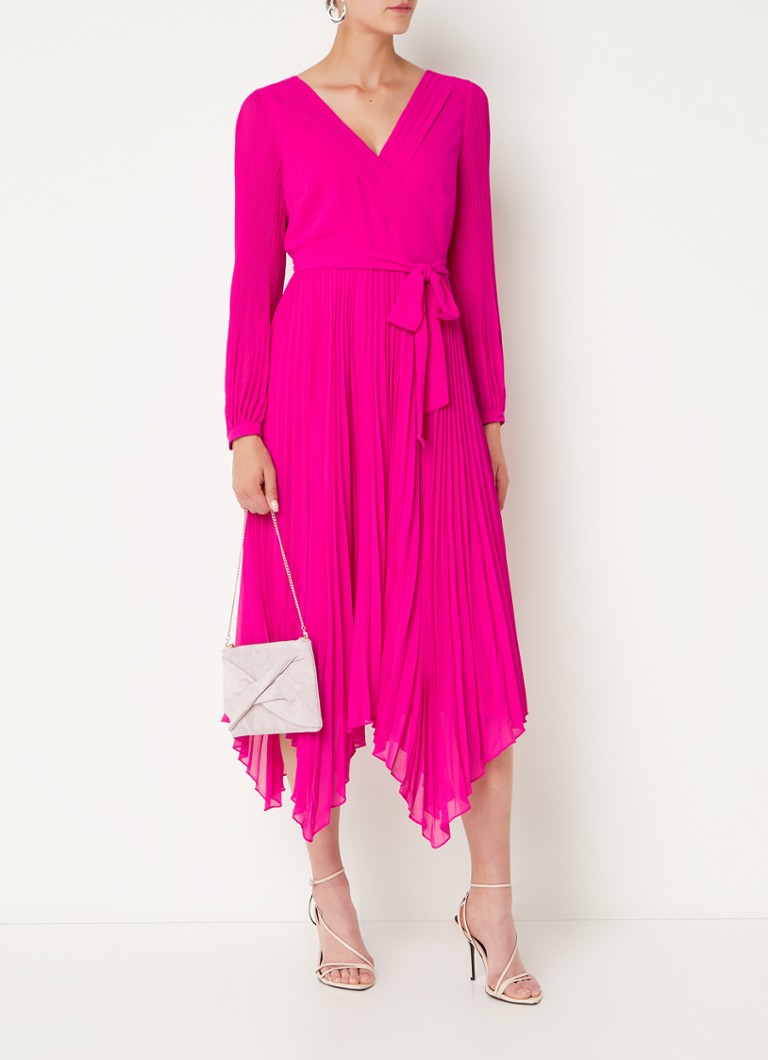 Vestido midi Petra de Phase Eight con cinturón y pliegues.