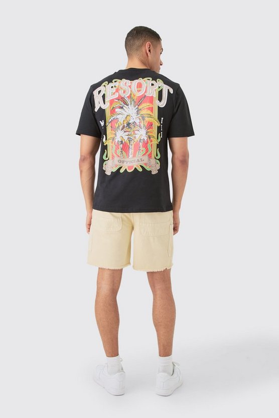 Lockere Jeansshorts mit Cargo-Taschen