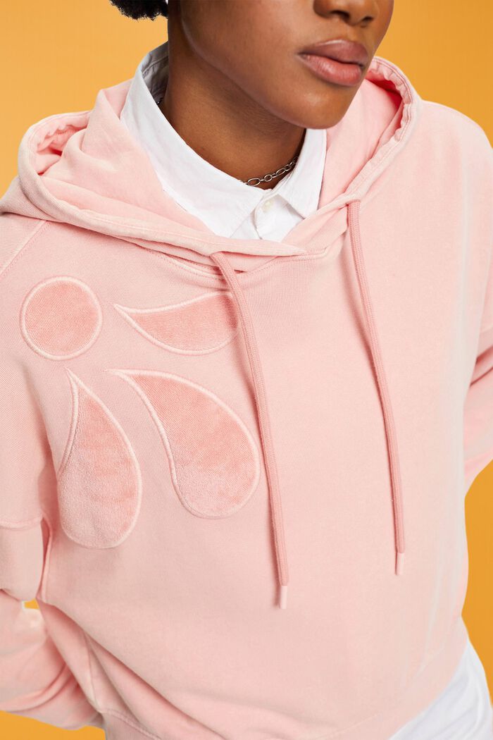 Hoodie mit verzierter Blume