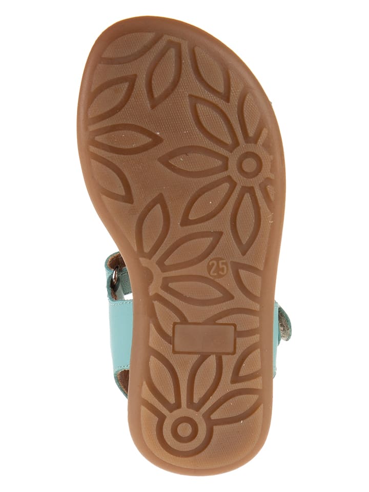 kmins Leder-Sandalen in Türkis günstig kaufen
