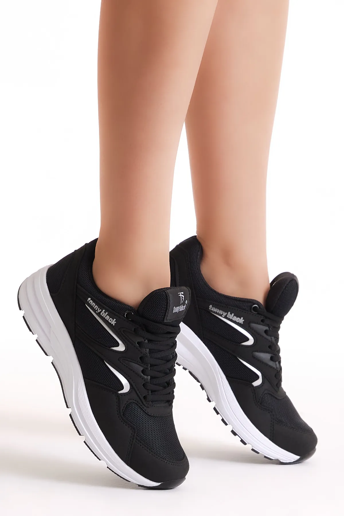 Tonny Black  Unisex Schwarz Weiß Sportschuhe 772-0
