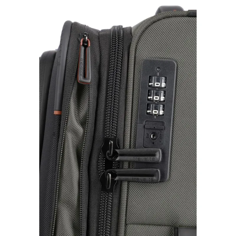 Travelite CROSSLITE Bordtrolley S mit 2 Rollen (54 cm) - Oliv