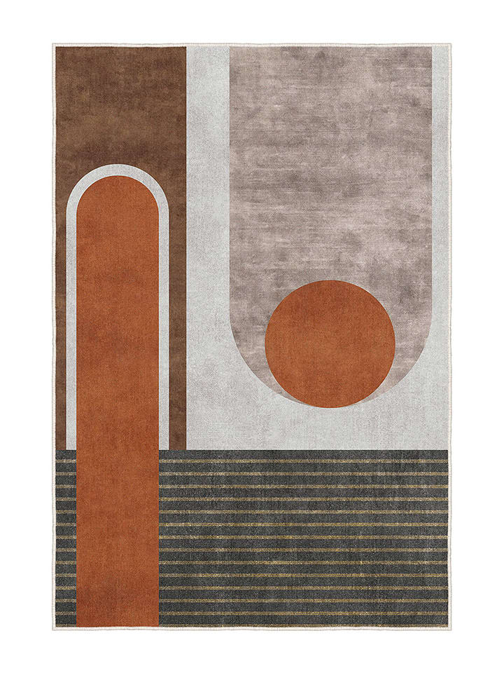 CARPET DIEM Kurzflor-Teppich in Hellbraun/ Grau/ Schwarz günstig kaufen
