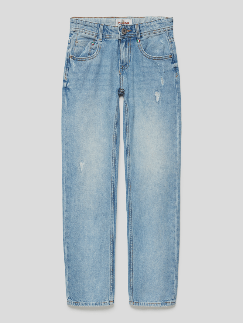 Jeans im Destroyed-Look Modell 'Baggio' in hellblau