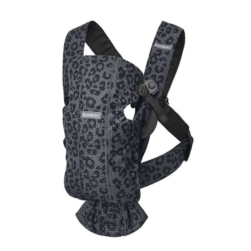 Porte-bébé Mini anthracite et léopard mesh 3D BabyBjörn