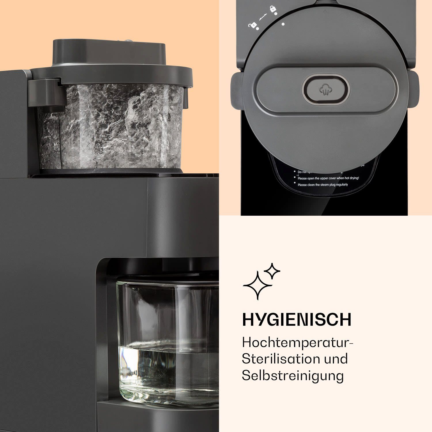 Klarstein Küchenmaschine mit Kochfunktion Marcia Nussmilchbereiter, 1250 W, Stand Mixer Küchenmaschine Milkshake Mixer Küchen