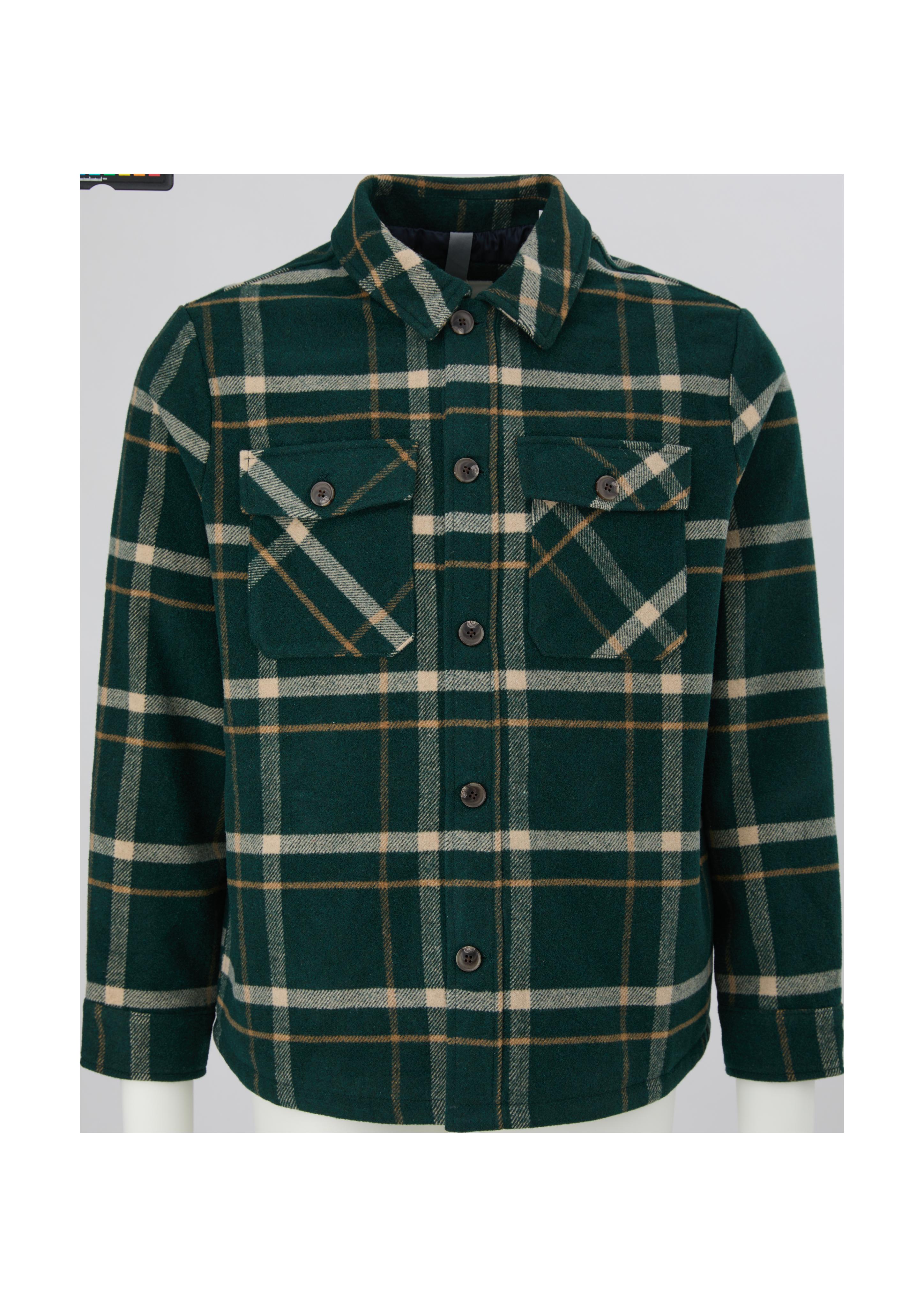Karierte Jacke mit Wolle  2125105-78N7