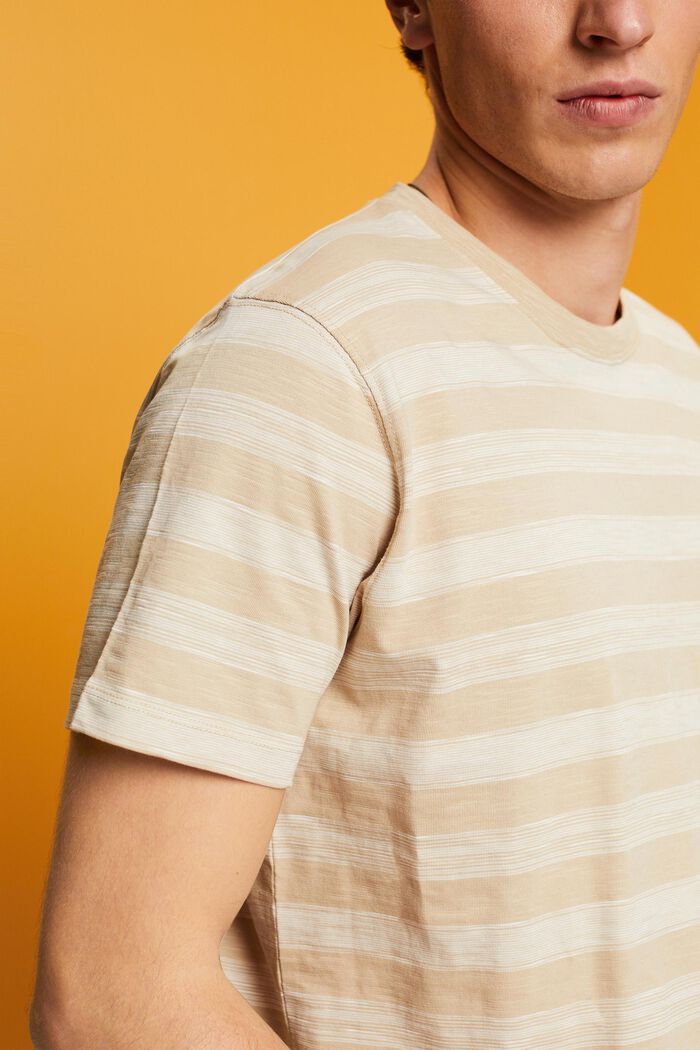 Gestreiftes T-Shirt, 100 % Baumwolle