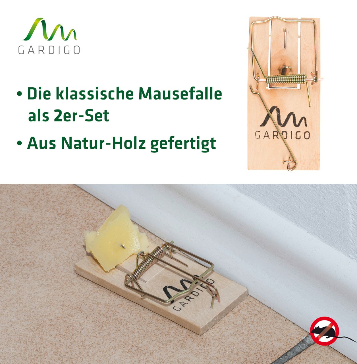 Gardigo Holzmausefalle 2er Set