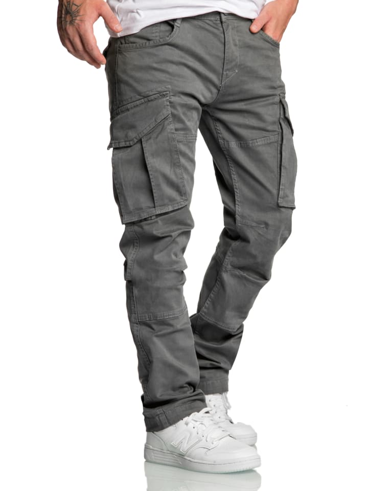 Amaci&Sons Cargo Jogger-Chino WYATT in Dunkelgrau günstig kaufen