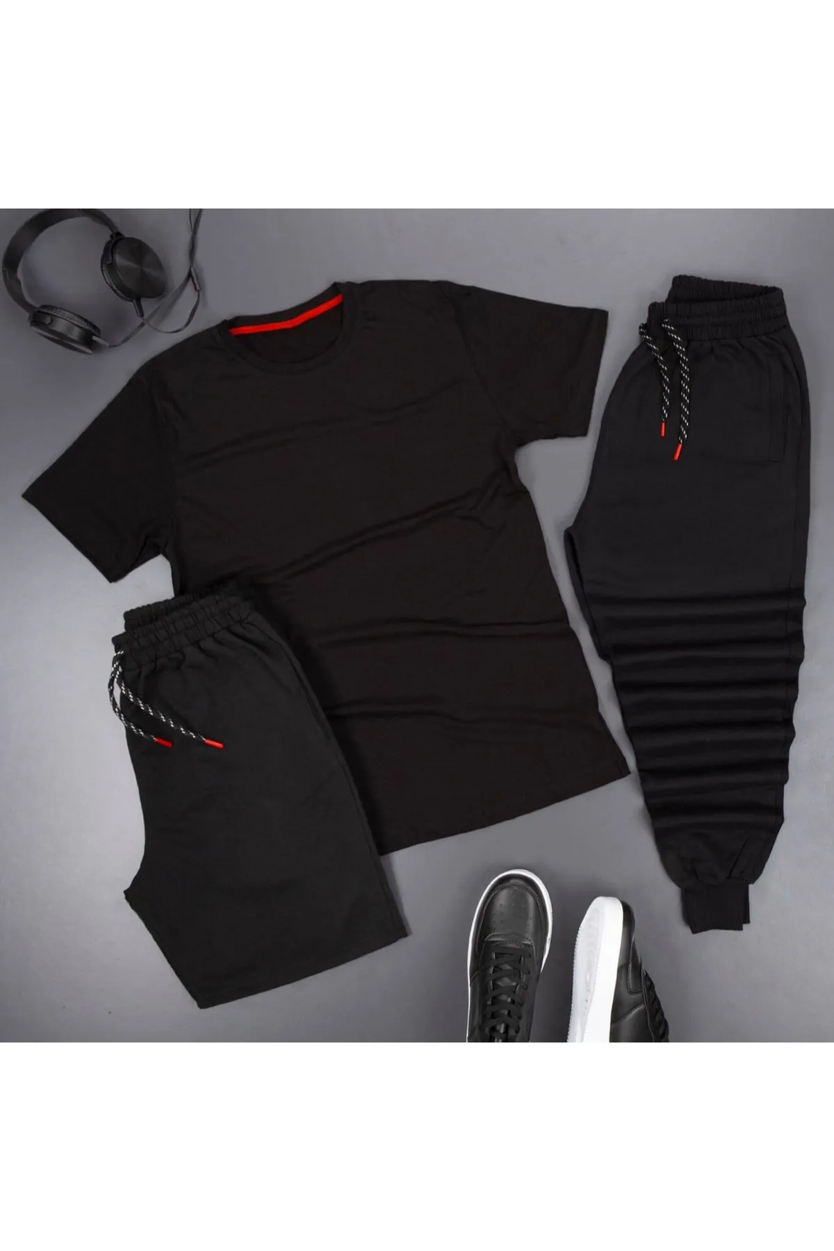 trendypassion  3-teilige Unisex-Sport-Trainingsanzug-Set-Kombination