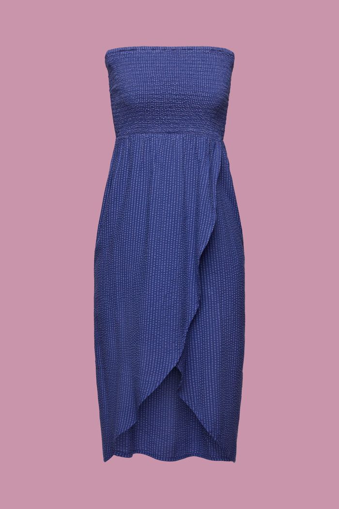 Gesmoktes Schlauchkleid in Midilänge