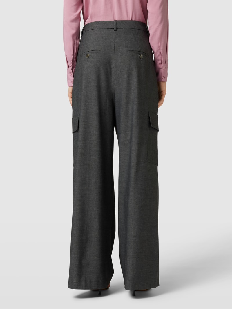 Oversized Stoffhose mit aufgesetzten Taschen Modell 'FRANKIE' in dunkelgrau