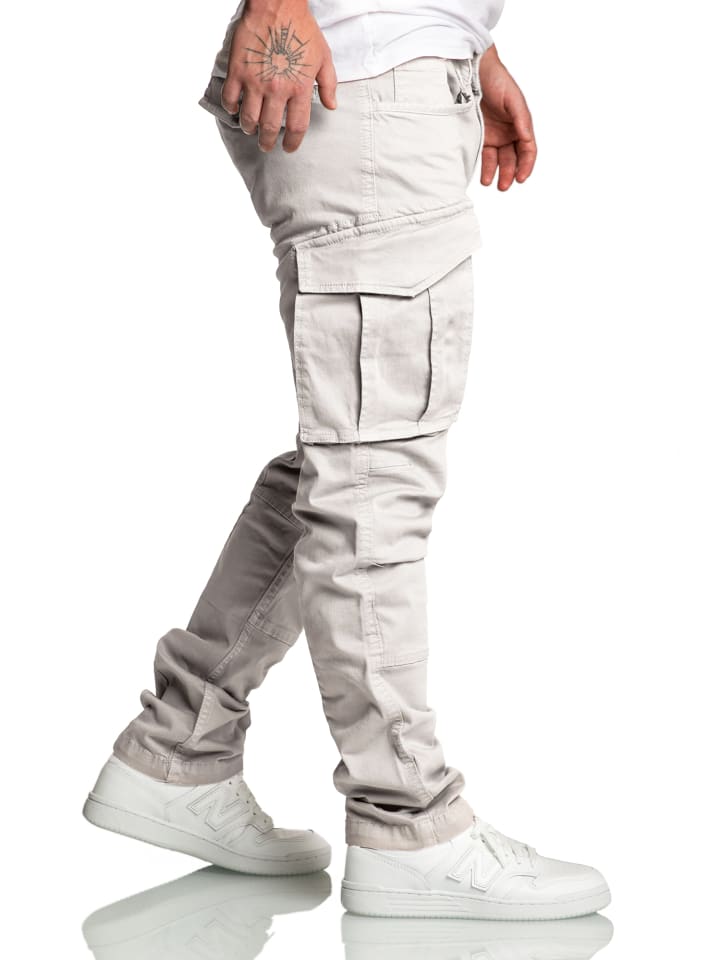 Amaci&Sons Cargo Jogger-Chino WYATT in Hellgrau günstig kaufen